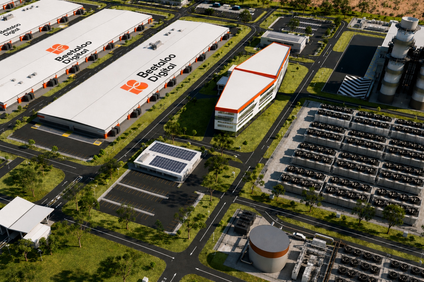 Beetaloo illustration of data centre and gas power plant Weddell NT BNBWA