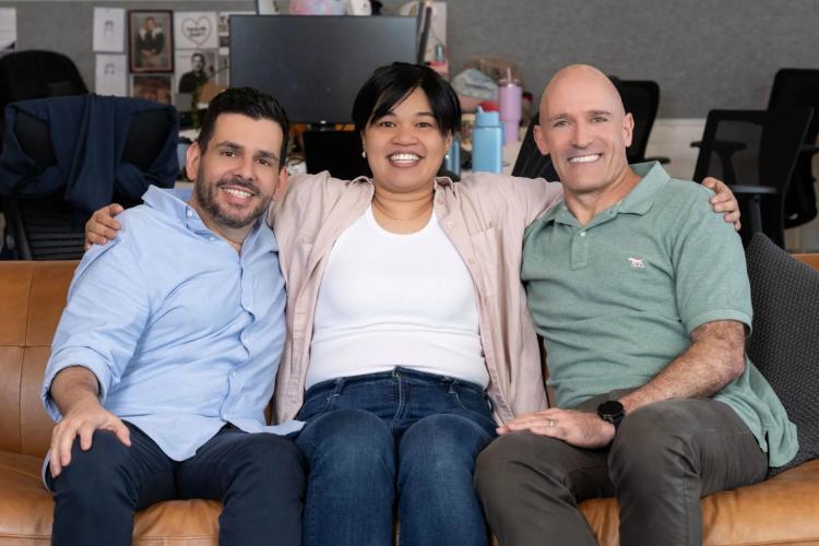 CorePlan founder and chief executive Alex Goulios, head of product strategy and innovation Kim Wong and chief financial officer Justin Morrison. Photo: CorePlan. 