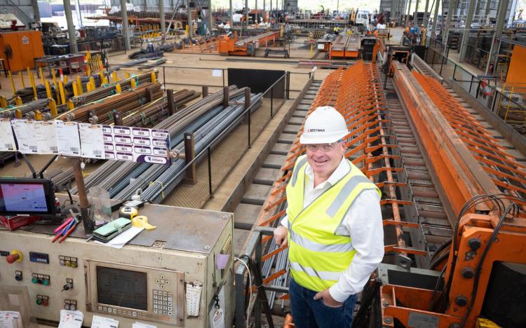 Grant Johnston at Bestbar's plant in East Rockingham. Photo: Michael O'Brien