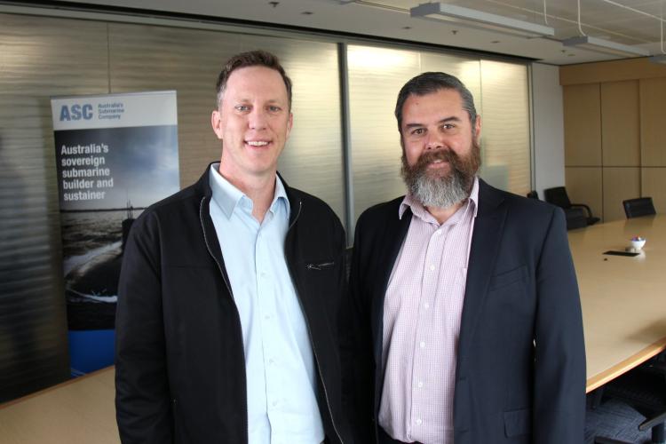 HIFraser Group Chief Operating Officer, Peter Andrews, with ASC Head of Procurement, Michael Tirimacco. Photo: ASC.
