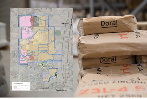 Doral products, with Keysbrook site map inset