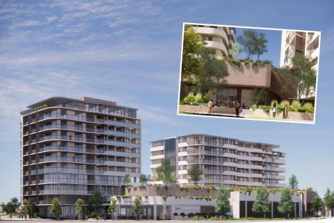 Renders of Locus Property's proposed Hillarys development. Images: Hames Sharley.