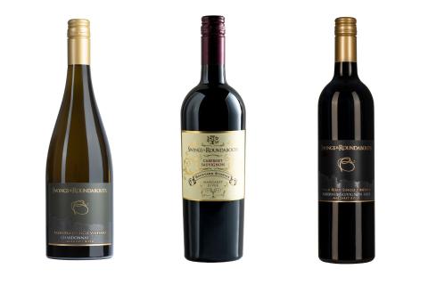 L-R: Brash Road single vineyard chardonnay 2024; Backyard Stories cabernet sauvignon 2022; Brash Road Single Vineyard cabernet sauvignon 2023.