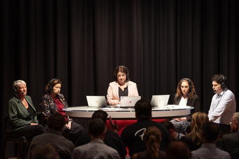 Jessica Meeuwig, Jackie Jarvis, Nadia Mitsopoulos, Melissa Haslam, and Andrew Rowland. Photo: Tom Zaunmayr
