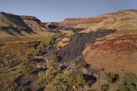 Asbestos tailings in Wittenoom Gorge. Photo: Yurlu | Country