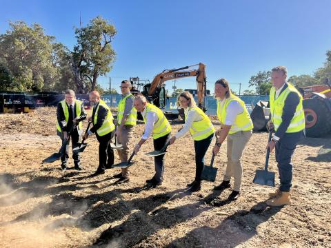 Turning the sod at Osborne Park.