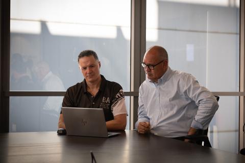 IBA's David Knights and Darren Godwell. Photo: IBA