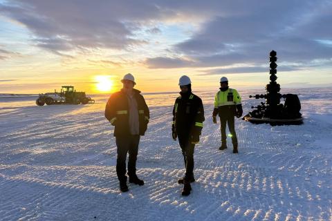 88 Energy oil wellhead near South Prudhoe, Alaska's North Slope BNBWA