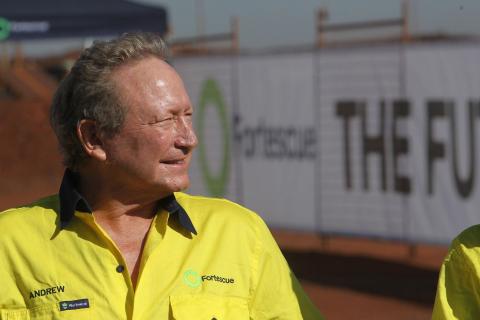 Andrew Forrest has pledged to rid Fortescue of terrestrial emissions by 2030. Photo: Tom Zaunmayr
