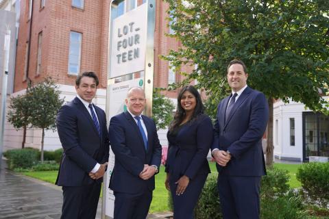 Bennett's defence, aerospace and technology team members Edward Parra, Bernard Lock, Shemali Samaraweera and managing director Nathan Ebbs. Photo: Bennett