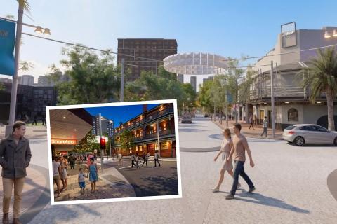 Renders from the final concept plan of the James Street revitalisation project. Images: City of Perth