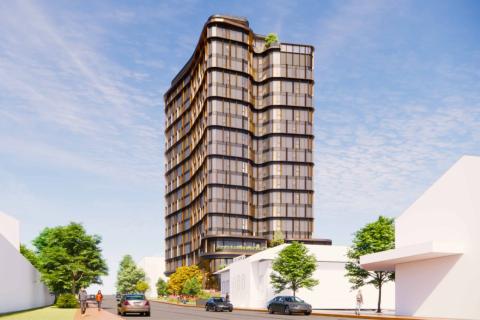 A render of the student accommodation project in Nedlands. Image: DMG Architecture via SPC document