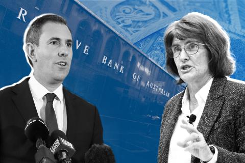 Treasurer Jim Chalmers (left) and RBA Governor Michele Bullock (right).
