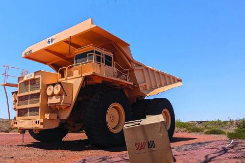 Soap Aid delivers bars to remote communities. Photo: Sodexo Australia