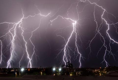 A lightning storm over Roebuck Bay in Broome. Photo: Tom Zaunmayr
