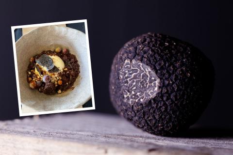 Manjimup truffles at Sézanne, and a local delicacy (inset). Photo: Sarah Hewer (main), Fervor (inset)