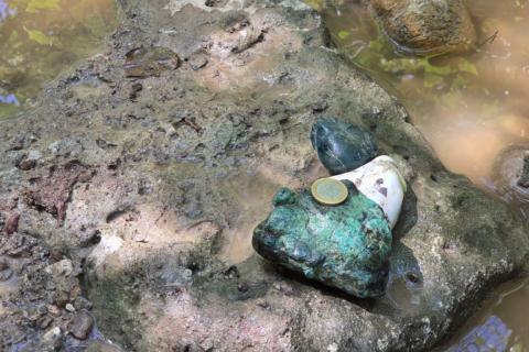 Copper rock chip found by Estrella Resources in Timor-Leste