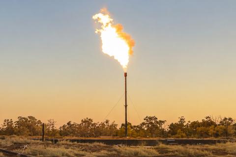 Beetaloo Energy Carpentaria 5H flare during testing BNBWA