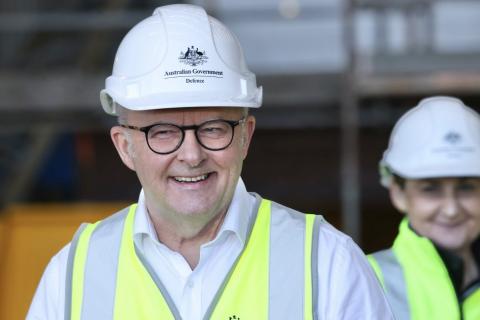 Anthony Albanese during a visit to Perth. Photo: Michael O'Brien.