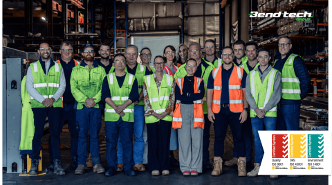 Team at Bend-tech Group at their 10,000m2 Welshpool Workshop