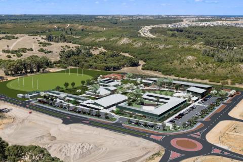 A render of the proposed Yanchep East primary school. Image: Department of Education