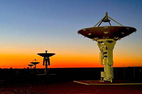Antennas at Capricorn Space’s Australian Ground Network West (AGN-W) site near Mingenew, Western Australia.