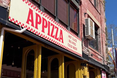 Great pizza and a relaxed setting are part of the experience at Appizza in Sydney’s Taylor Square.