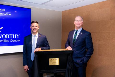 Austal executive general manager operations Mat Preedy and RSL WA chief executive Stephen Barton. Photo: Csmith Photography. 