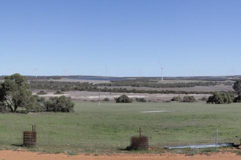 Synergy proposes to build a wind farm and battery at its Warradarge wind farm lease. Photo: GHD 