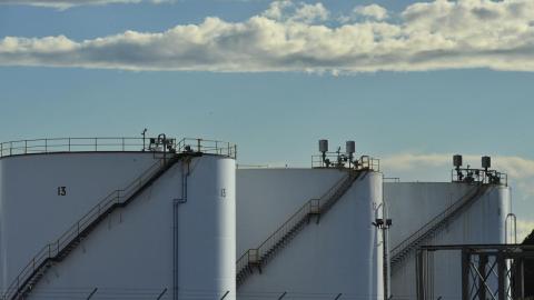 Oil storage tanks