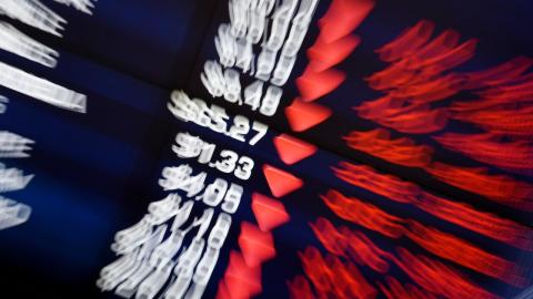 Indicator board at the Australian Stock Exchange