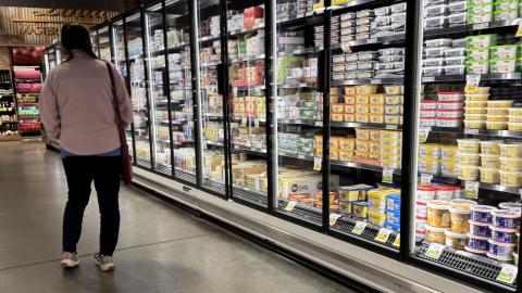 A shoppers in a supermarket (file image)