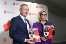 Roger Cook (left) and Rita Saffioti unveiled the 2024-25 state budget. Photo: Nadia Budihardjo
