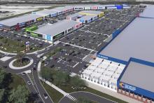 A render of the HomeHQ large retail format project in Bovell. Image: Urbis via DPLH documents