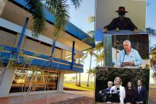 INSET: Camilo Blanco dressed as Zorro, Peter Carter, and the newly-appointed commissioners.
