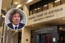 INSET: Nathan Featherby. The matter is ongoing in the Federal Court of Australia.
