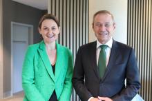 Amber-Jade Sanderson and Roger Cook