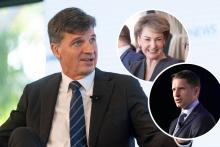 Angus Taylor (L) has given key roles to WA's Michaelia Cash and Andrew Hastie.