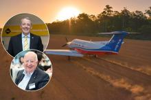 Main pic: RFDS. Inset top: Rob Slocombe will replace Sam Walsh (bottom inset) as the RFDSWA chair.