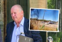 A company owned by Allen Caratti (pictured) has been fined over illegal dumping caught on CCTV (INSET: City of Gosnells). Photo: David Henry
