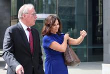 Martin Bennett (left) and Bronwyn Barnes leaving Supreme Court of WA. Photo: Ella Loneragan