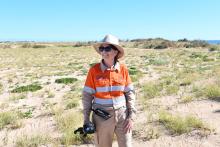 Jennifer Brauhart has worked on Thevenard’s rehabilitation effort since 2019. Photo: Chevron Australia