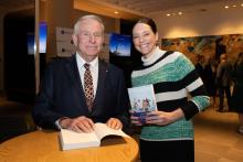 Colin Barnett at his book launch with former adviser Rachel Donkin. Photo: John Koh