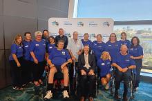 Neale Daniher with the some of the Perth MNDAWA 