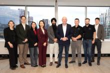 Representatives from Materia Health, Wevolt and Capability X with Innovation and Science Minister Stephen Dawson. Photo: Michael O'Brien.