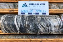 American West Metals visual magnetite sphalerite chalcocite NQ core West Desert Utah BNBWA