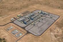 A render of Alinta Energy's proposed Cataby power station. Image: DPLH