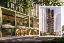 Renders of the proposed student accommodation plan on Stirling Street, Northbridge. Images: MJA via WAPC documents